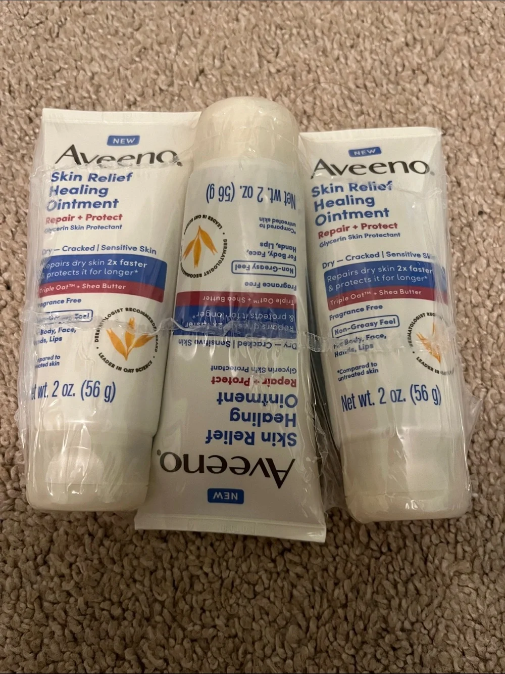 Aveeno Skin Relief Healing Ointment Tubes - White